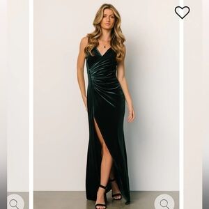 Baltic Born Delancey Velvet Gown - S - dark green
